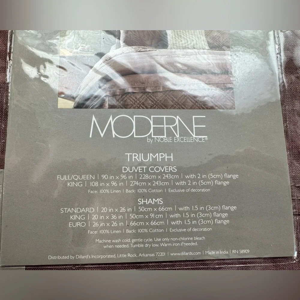 Moderne Noble Excellence Linen Pillow Shams - 2 standard and 2 king - dusty rose